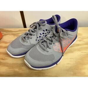 NIKE Women's Flex Run 2015 709021-015 Gray Purple Running Shoes Sneakers Sz 7